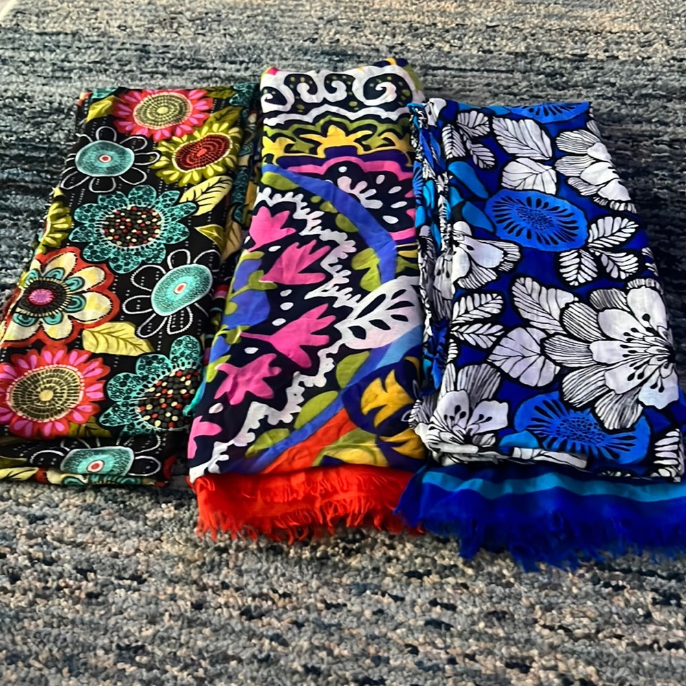 3 Vera Bradley Fringe Scarves!
